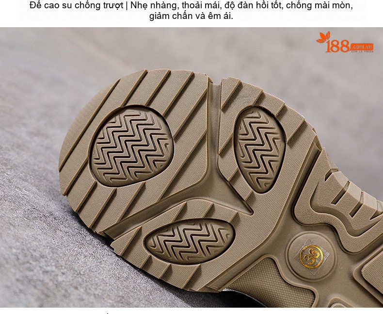 Giày Sneaker Nữ Da Bò Đế Dày Chiều Cao Đế Khoảng 5cm Màu Xanh Lá, Nâu, Đen, Đỏ... chi tiết 7