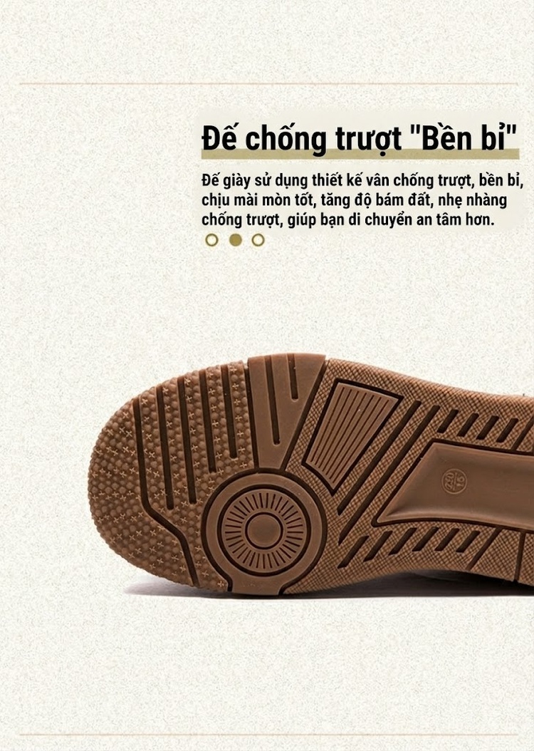 Giày Sneaker Nữ Da Bò Thủ Công Chiều Cao Đế Khoảng 3cm Màu Kem, Nâu chi tiết 6