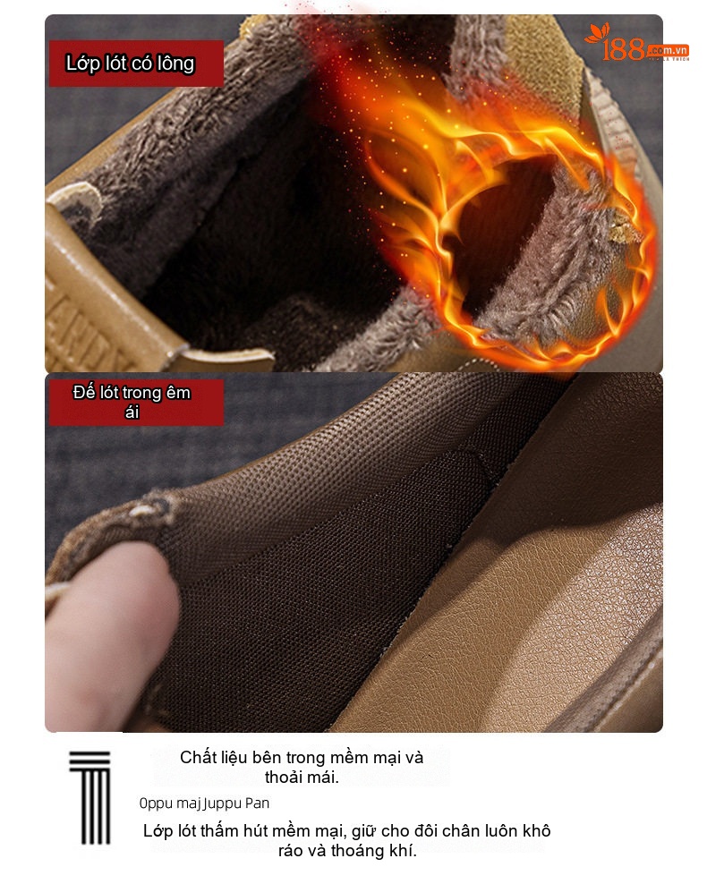 Giày Sneaker Nữ Da Mờ Đế Bánh Mì Chiều Cao Đế Khoảng 5cm Màu Nâu, Đen chi tiết 14