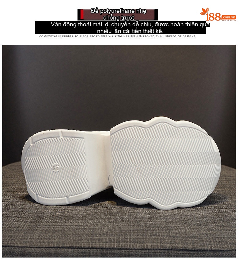 Giày Sneaker Nữ Dây Buộc Đế Dày Chiều Cao Đế Khoảng 5cm Màu Trắng, Xám, Hồng, Vàng... chi tiết 21
