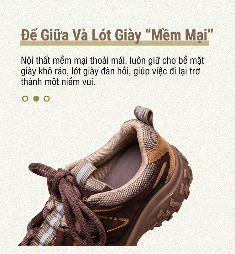 Giày Sneaker Nữ Dây Buộc Đế Răng Cưa Chiều Cao Đế Khoảng 4cm Màu Nâu, Đỏ, Xanh chi tiết 7