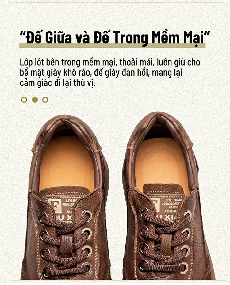 Giày Sneaker Nữ Dây Buộc Phong Cách Vintage Đế Bằng Chiều Cao Đế Khoảng 3cm Màu Nâu, Be chi tiết 7