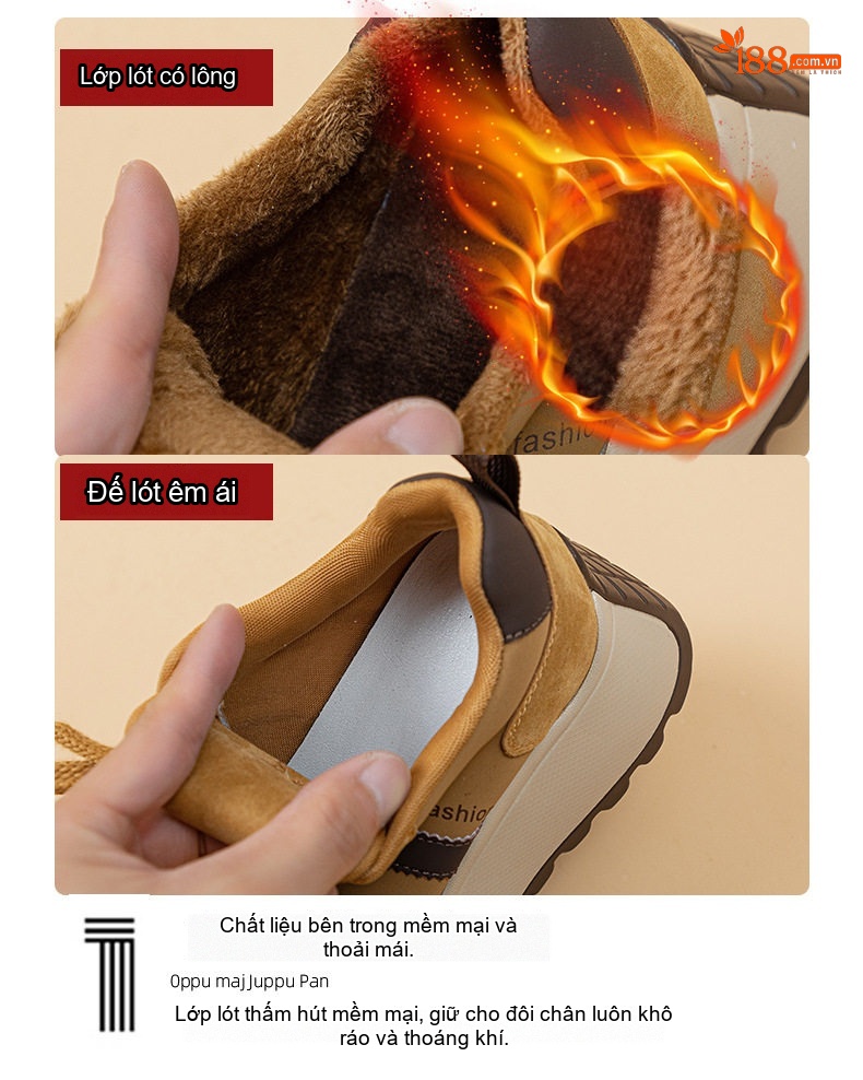 Giày Sneaker Nữ Đế Cao 8cm Tăng Chiều Cao Phong Cách Ulzzang Màu Đỏ, Đen, Nâu, Vàng... chi tiết 9