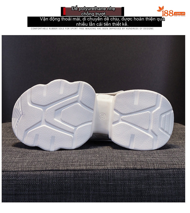 Giày Sneaker Nữ Đế Dày Chiều Cao 8cm Tăng Chiều Cao Thời Trang Phong Cách Hàn Quốc Màu Trắng, Be, Đen... chi tiết 9