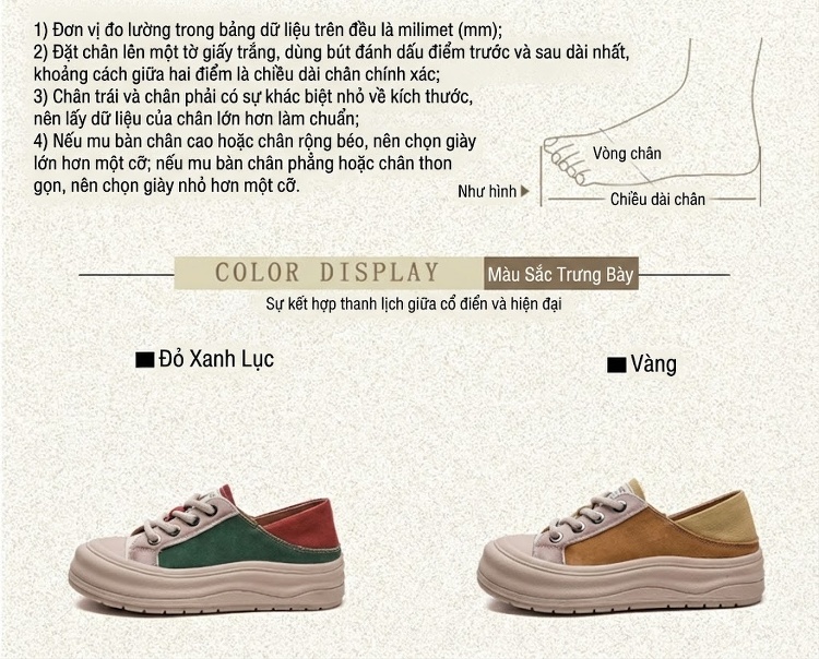 Giày Sneaker Nữ Đế Dày Phối Màu Chiều Cao Đế Khoảng 4cm chi tiết 2