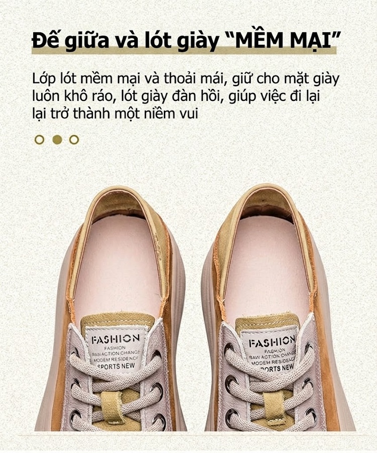 Giày Sneaker Nữ Đế Dày Phối Màu Chiều Cao Đế Khoảng 4cm chi tiết 6