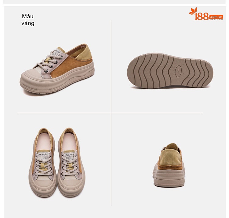Giày Sneaker Nữ Đế Dày Phối Màu Chiều Cao Đế Khoảng 4cm chi tiết 17