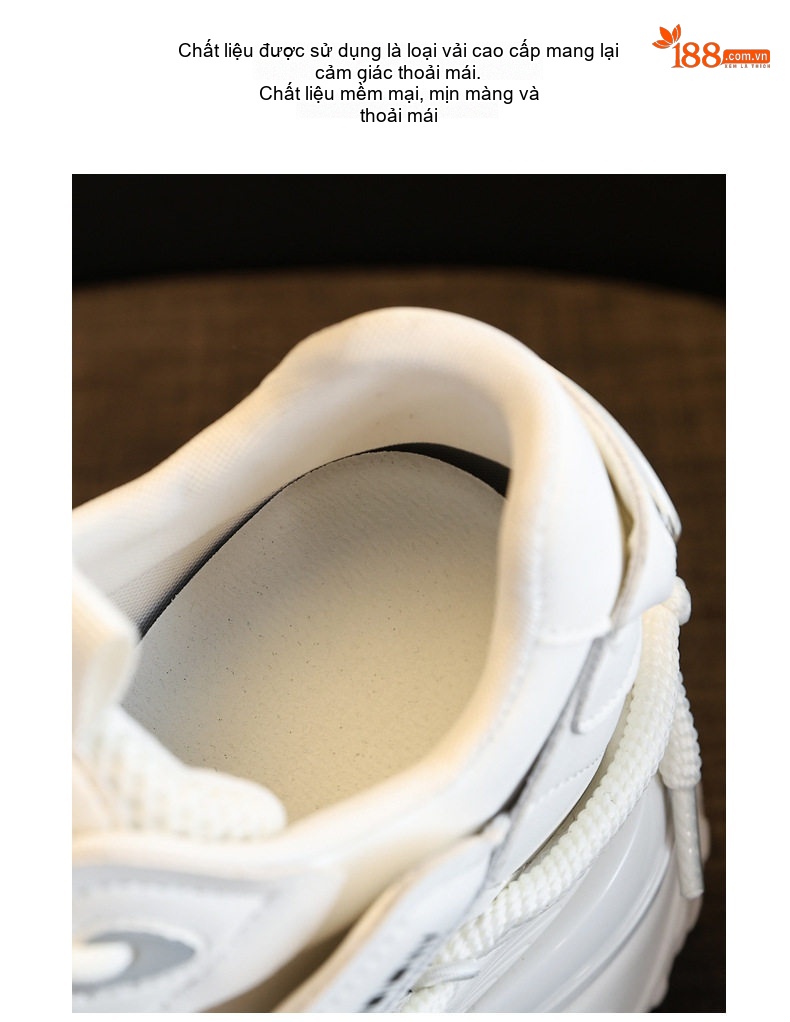 Giày Sneaker Nữ Đế Dày Tăng Chiều Cao 7.5cm Phong Cách Ulzzang Màu Đen, Trắng chi tiết 9