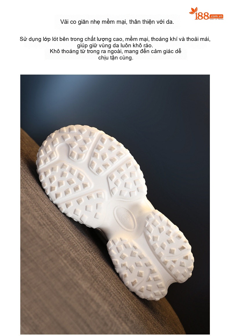 Giày Sneaker Nữ Đế Dày Tăng Chiều Cao 7.5cm Phong Cách Ulzzang Màu Đen, Trắng chi tiết 10