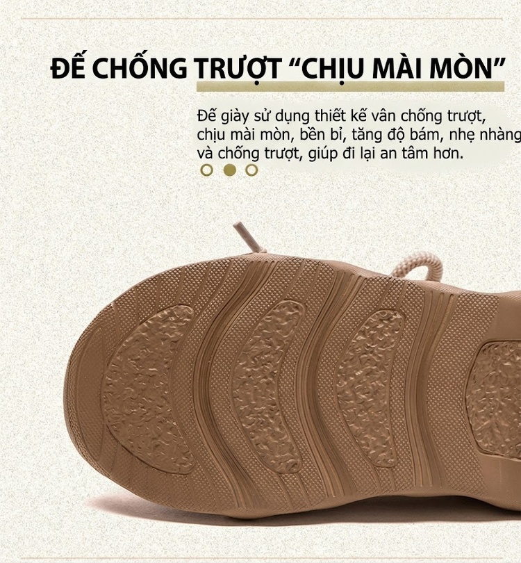 Giày Sneaker Nữ Lưới Thoáng Khí Đế Bánh Mì Cao Khoảng 5cm Màu Vàng, Xanh Lá, Đỏ... chi tiết 5