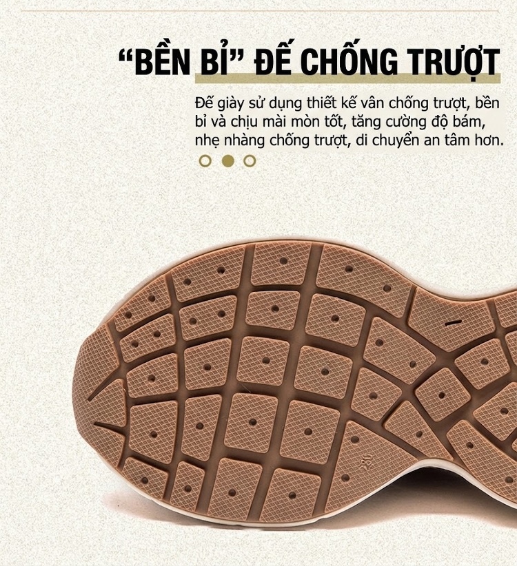 Giày Sneaker Nữ Lưới Thoáng Khí Đế Bánh Mì Chiều Cao Đế Khoảng 5cm Màu Be, Nâu, Đỏ, Xanh Lá chi tiết 5