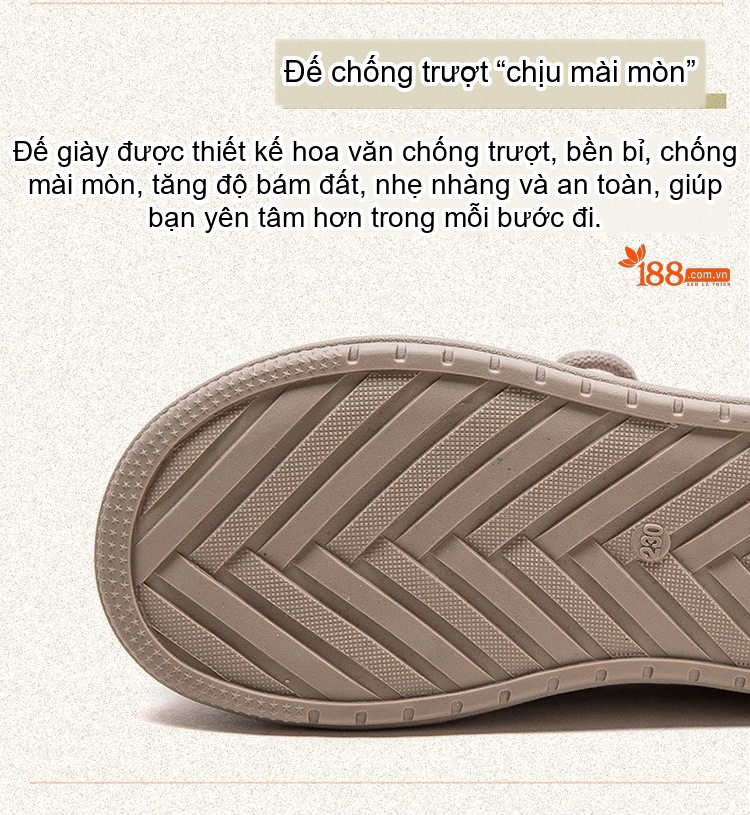 Giày Sneaker Nữ Mũi Tròn Vải Lưới Thoáng Khí Chiều Cao Đế Khoảng 4cm Màu Be, Đỏ chi tiết 5