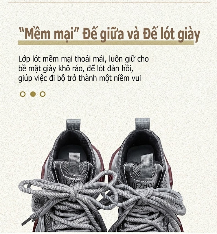 Giày Sneaker Nữ Phối Màu Đính Đá Đế Dày Chiều Cao Đế Khoảng 5cm Phong Cách Thể Thao Màu Đen, Xám chi tiết 6