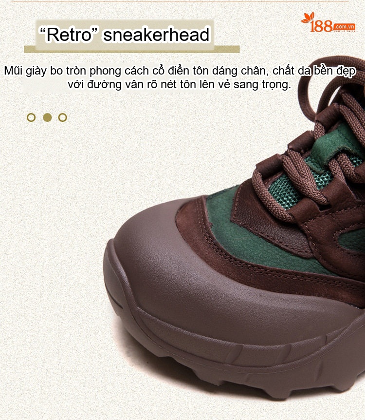Giày Sneaker Nữ Vải Canvas Đế Dày Chiều Cao Đế Khoảng 5cm Màu Nâu, Xanh Lá, Đỏ, Kem chi tiết 4