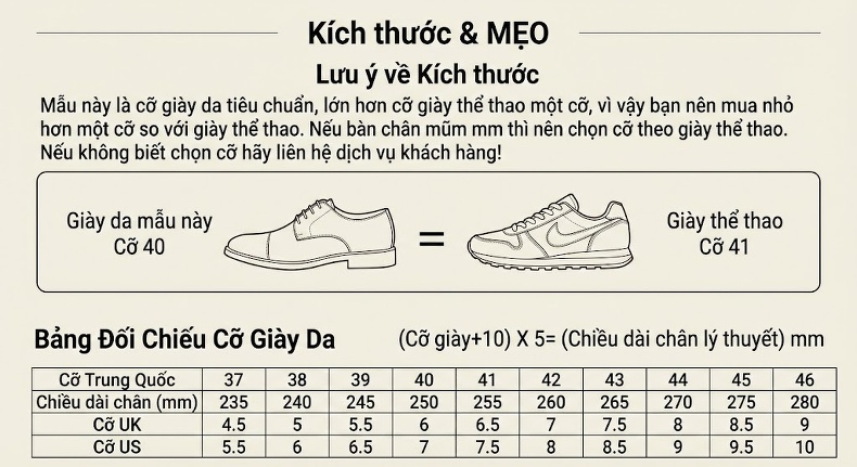 Giày Tây Buộc Dây Nam Da Bò Chạm Khắc Chiều Cao Đế Khoảng 3cm Màu Nâu, Đen chi tiết 31