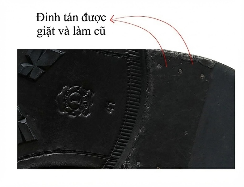 Giày Tây Buộc Dây Nam Da Bò Chạm Khắc Chiều Cao Đế Khoảng 3cm Màu Nâu, Đen chi tiết 7