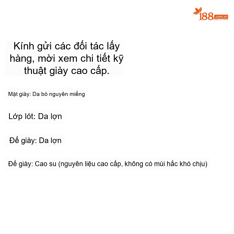 Giày Tây Buộc Dây Nam Da Bò Chiều Cao Đế Khoảng 3cm Màu Đen, Nâu