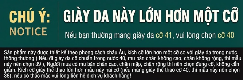 Giày Tây Buộc Dây Nam Da Bò Chiều Cao Đế Khoảng 3cm Màu Đen, Nâu chi tiết 9