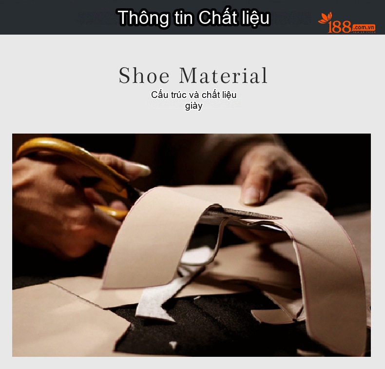 Giày Tây Buộc Dây Nam Da Bò Chiều Cao Đế Khoảng 3cm Màu Đen, Nâu, Xanh Dương chi tiết 2
