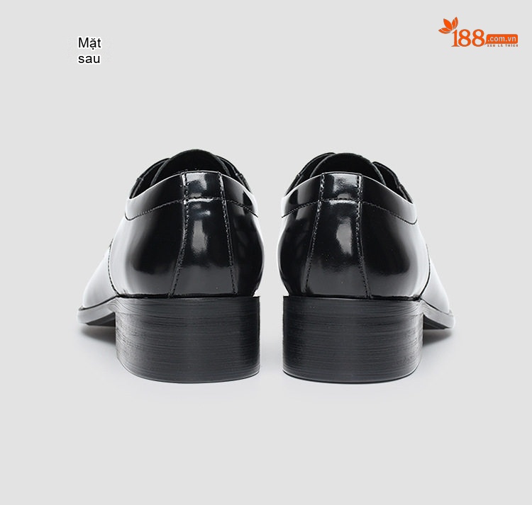 Giày Tây Buộc Dây Nam Da Bò Dập Vân Cá Sấu Chiều Cao Đế Khoảng 4cm Màu Đen, Nâu chi tiết 12
