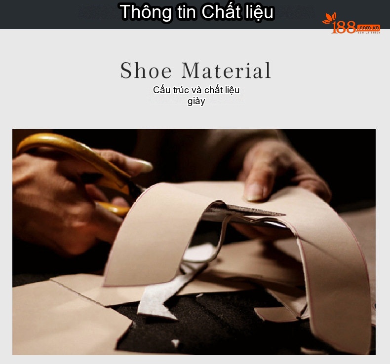 Giày Tây Buộc Dây Nam Da Bò Lỗ Thoáng Khí Chiều Cao Đế Khoảng 3cm Màu Trắng chi tiết 2