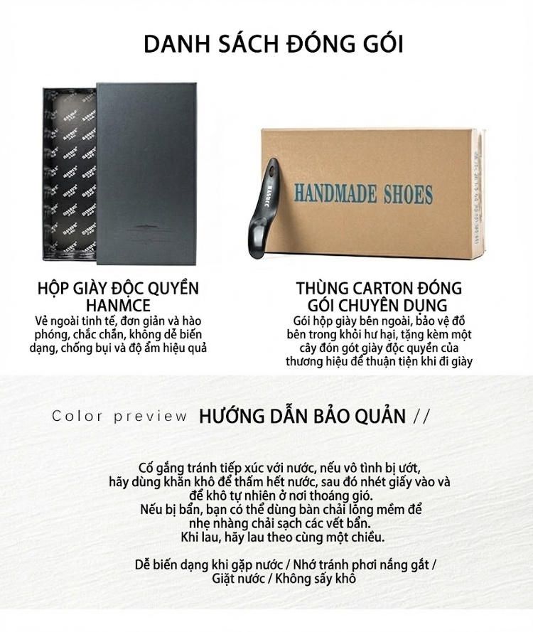 Giày Tây Buộc Dây Nam Da Bò Mũi Vuông Chiều Cao Đế Khoảng 3cm Màu Đen, Nâu chi tiết 14