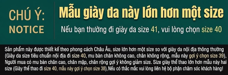 Giày Tây Buộc Dây Nam Da Bò Mũi Vuông Chiều Cao Đế Khoảng 3cm Màu Đen, Nâu chi tiết 15