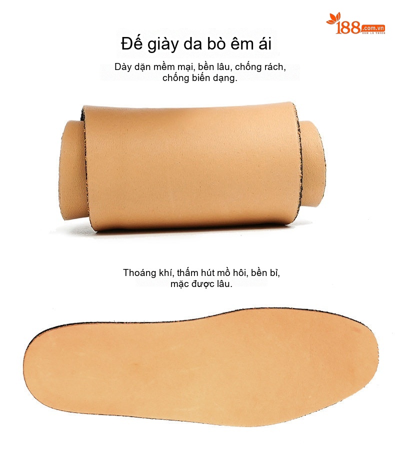 Giày Tây Buộc Dây Nam Da Bò Vân Sần Chiều Cao Đế Khoảng 3cm Màu Đen, Nâu chi tiết 36