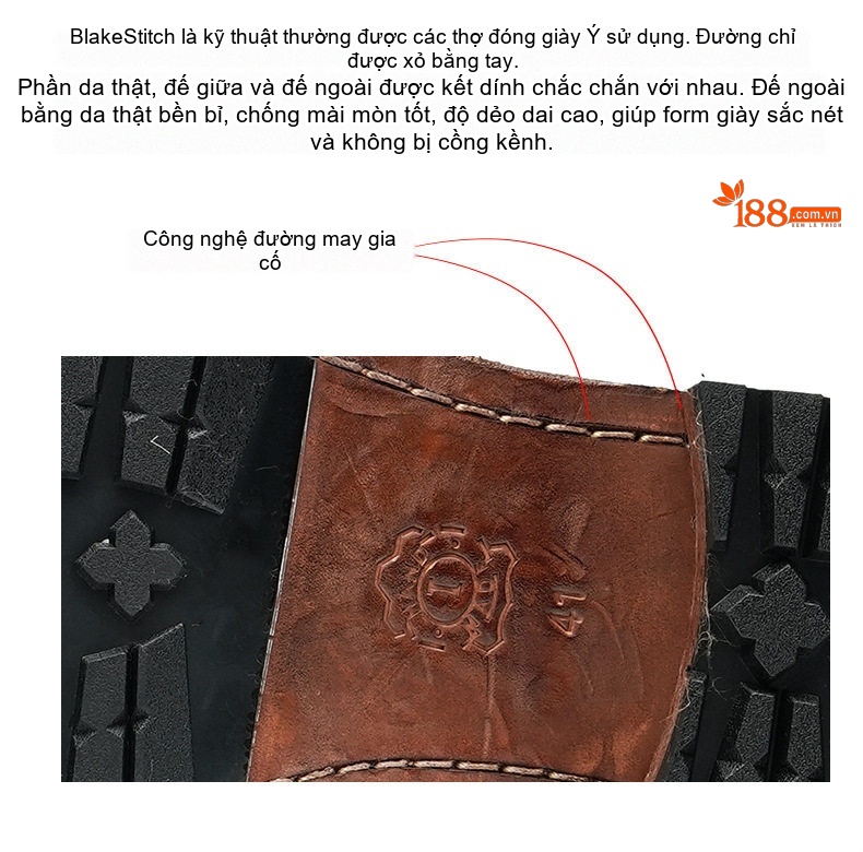 Giày Tây Buộc Dây Nam Da Bò Vân Sần Chiều Cao Đế Khoảng 3cm Màu Đen, Nâu chi tiết 32