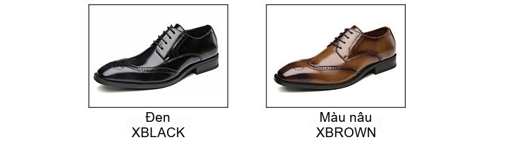 Giày Tây Buộc Dây Nam Da Bóng Brogue Chiều Cao Đế Khoảng 3cm Màu Đen, Nâu chi tiết 7