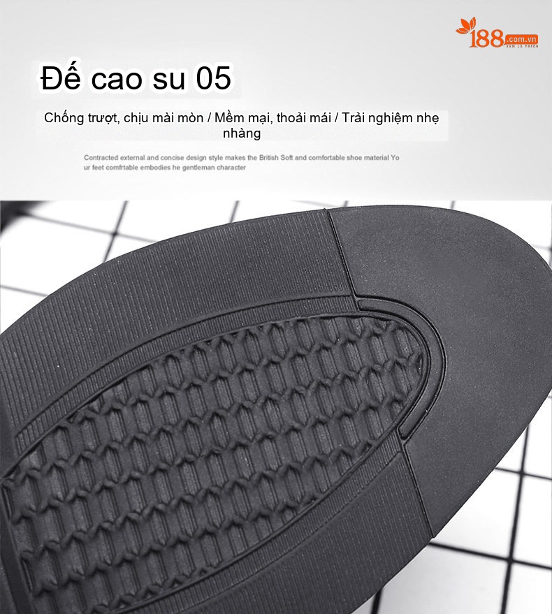 Giày Tây Buộc Dây Nam Da Bóng Chiều Cao Đế 6cm Màu Đen, Nâu chi tiết 15