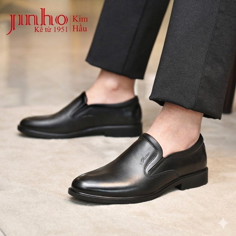 Giày Tây Buộc Dây Nam Da Cá Sấu Chiều Cao Đế Khoảng 3cm Màu Đen chi tiết 15