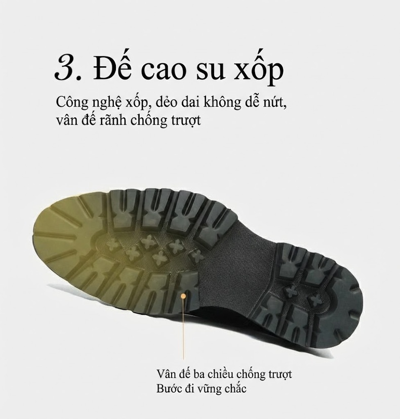 Giày Tây Buộc Dây Nam Da Thật Bề Mặt Bóng Chiều Cao Đế Khoảng 4cm Phong Cách Anh Quốc Màu Đen, Nâu chi tiết 10