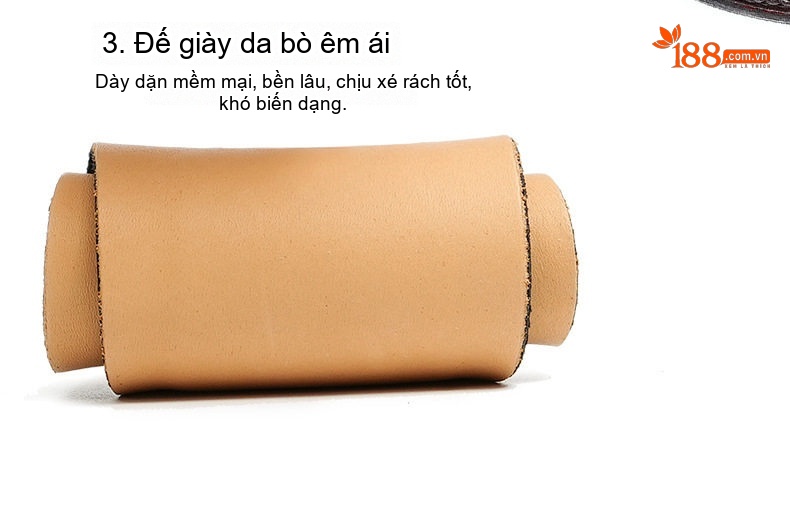 Giày Tây Buộc Dây Nam Da Thật Chiều Cao Đế Khoảng 3cm Màu Đen, Nâu chi tiết 27