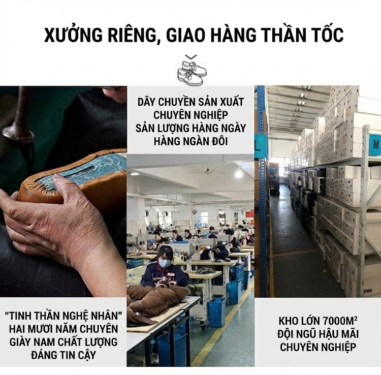 Giày Tây Buộc Dây Nam Da Thật Chiều Cao Đế Khoảng 3cm Màu Đen, Nâu chi tiết 1