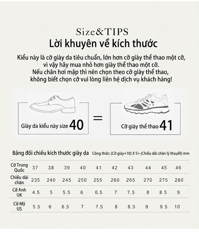 Giày Tây Buộc Dây Nam Da Thật Chiều Cao Đế Khoảng 3cm Màu Đen, Trắng, Nâu chi tiết 15