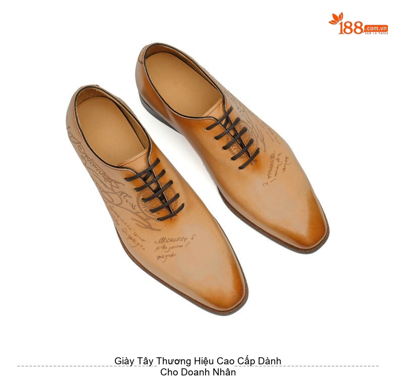 Giày Tây Buộc Dây Nam Da Thật Chiều Cao Đế Khoảng 3cm Màu Nâu, Đen chi tiết 12