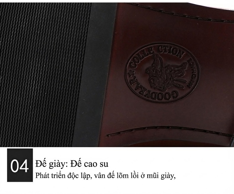 Giày Tây Buộc Dây Nam Da Thật Chiều Cao Đế Khoảng 3cm Màu Nâu, Đen, Xanh Lá chi tiết 23