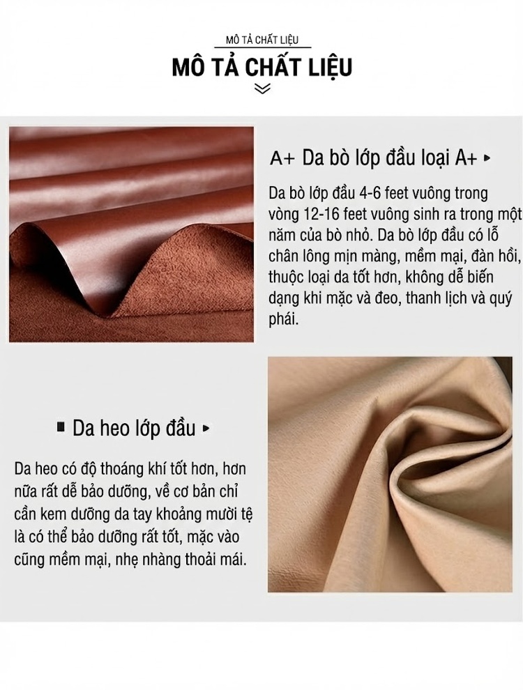 Giày Tây Buộc Dây Nam Da Thật Chiều Cao Đế Khoảng 3cm Màu Nâu Đỏ chi tiết 7