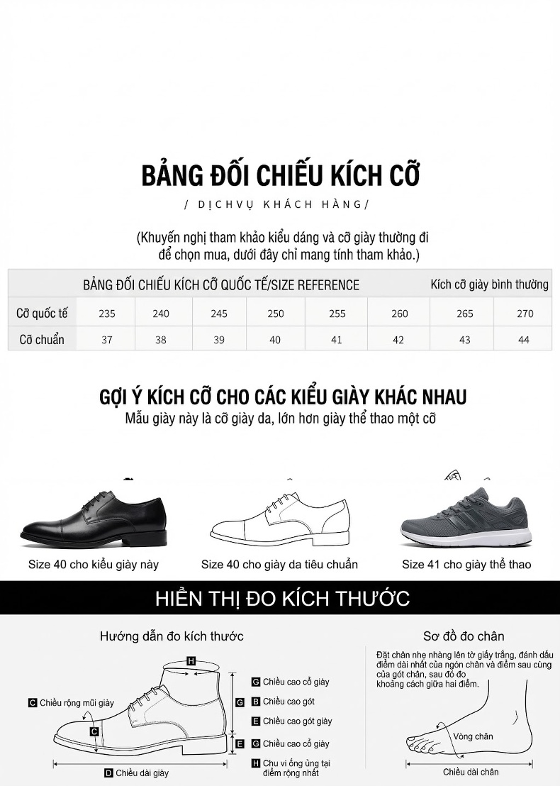 Giày Tây Buộc Dây Nam Da Thật Da Bò Họa Tiết Chiều Cao Đế Khoảng 3cm Màu Nâu chi tiết 17