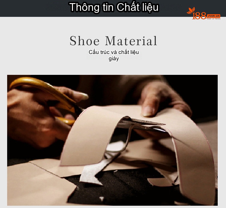 Giày Tây Buộc Dây Nam Da Thật Lỗ Thoáng Chiều Cao Đế Khoảng 3cm Màu Trắng Kem, Nâu, Đen chi tiết 2