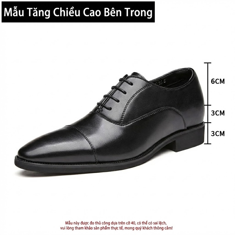 Màu Đen (kiểu tăng chiều cao bên trong)