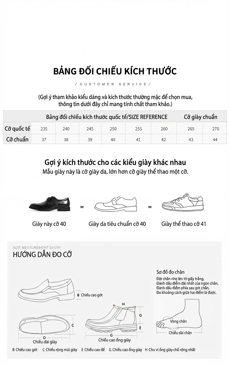 Giày Tây Oxford Nam Da Bò Ba Mảnh Ghép Chiều Cao Đế Khoảng 3.5cm Màu Đen chi tiết 20