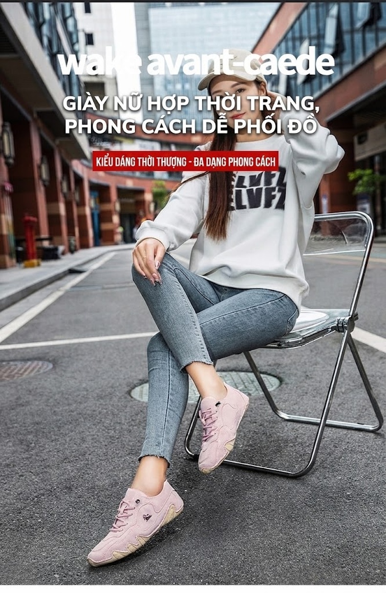 Giày Thể Thao Buộc Dây Nam/Nữ Da Mờ Chiều Cao Đế Khoảng 2cm Màu Xanh Dương, Hồng, Xanh Lá chi tiết 1
