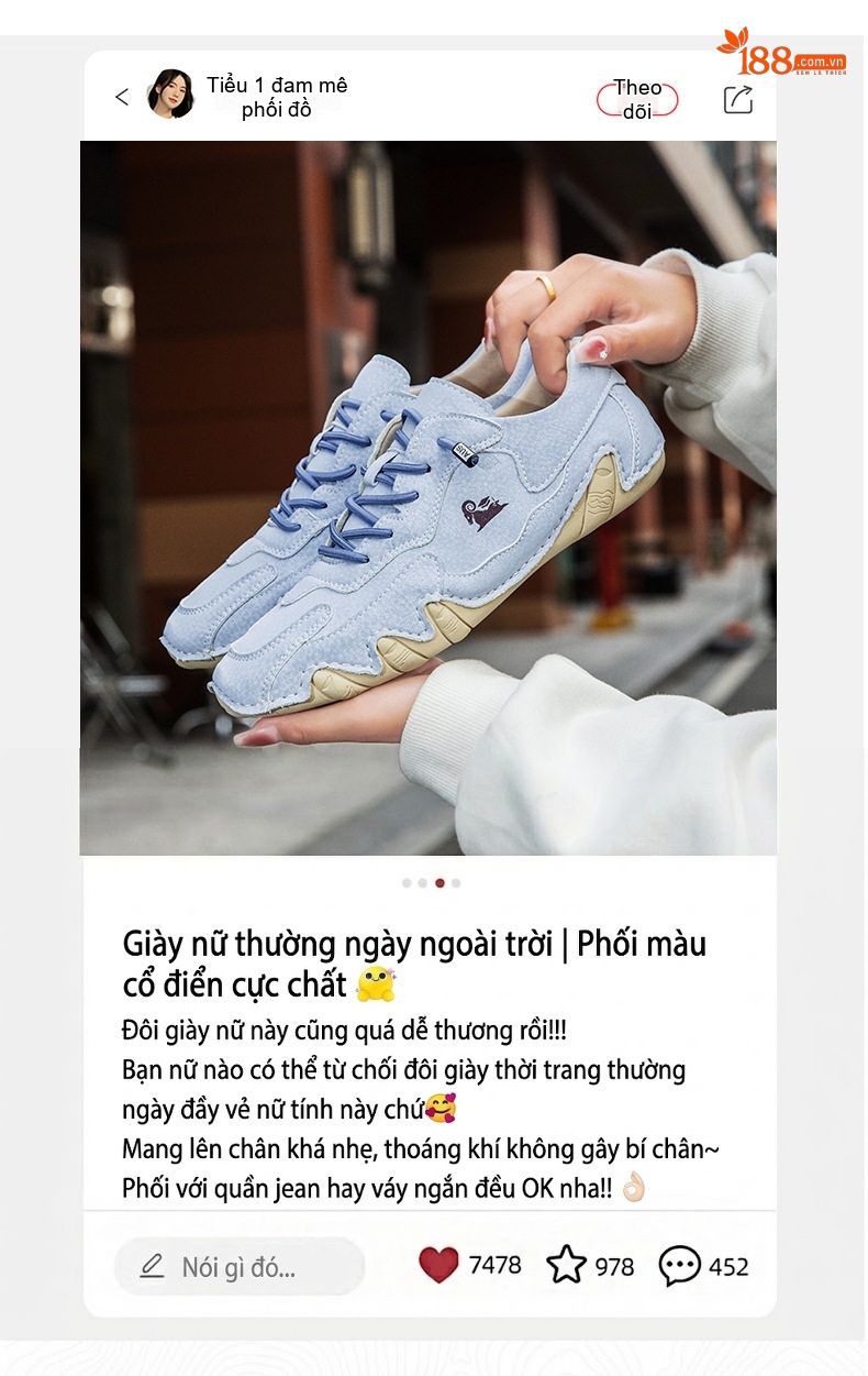 Giày Thể Thao Buộc Dây Nam/Nữ Da Mờ Chiều Cao Đế Khoảng 2cm Màu Xanh Dương, Hồng, Xanh Lá chi tiết 2