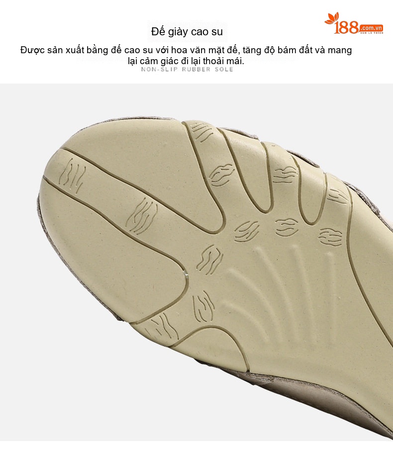 Giày Thể Thao Nam Khâu Viền Da Mờ Lưới Thoáng Khí Chiều Cao Đế Khoảng 3cm Màu Be, Xám chi tiết 6