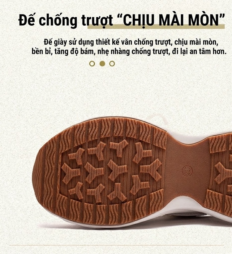 Giày Thể Thao Nữ Cổ Điển Đế Cao Khoảng 4cm Màu Trắng, Nâu, Đen chi tiết 6