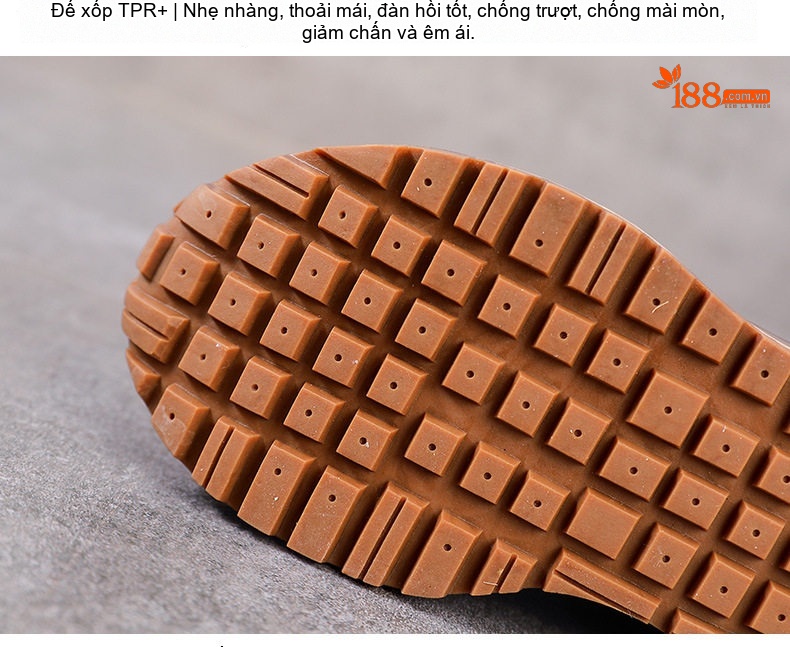 Giày Thể Thao Nữ Da Bò Đế Dày Chiều Cao Đế Khoảng 5cm Màu Nâu, Đen chi tiết 8