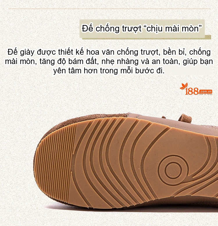 Giày Thể Thao Nữ Da Bò Kiểu Anh Chiều Cao Đế Khoảng 1cm Màu Nâu, Vàng, Xanh Lá chi tiết 6