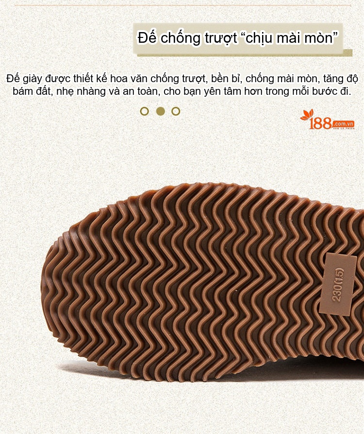 Giày Thể Thao Nữ Da Mờ Cổ Điển Chiều Cao Đế Khoảng 3cm Màu Nâu, Kem chi tiết 5